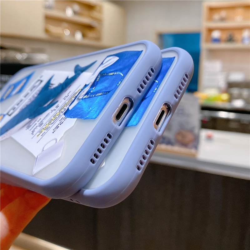 可愛いikea サメiPhone 13 Pro/12ケース透明IKEAサメ個性的スマホケースXSMAXソフト