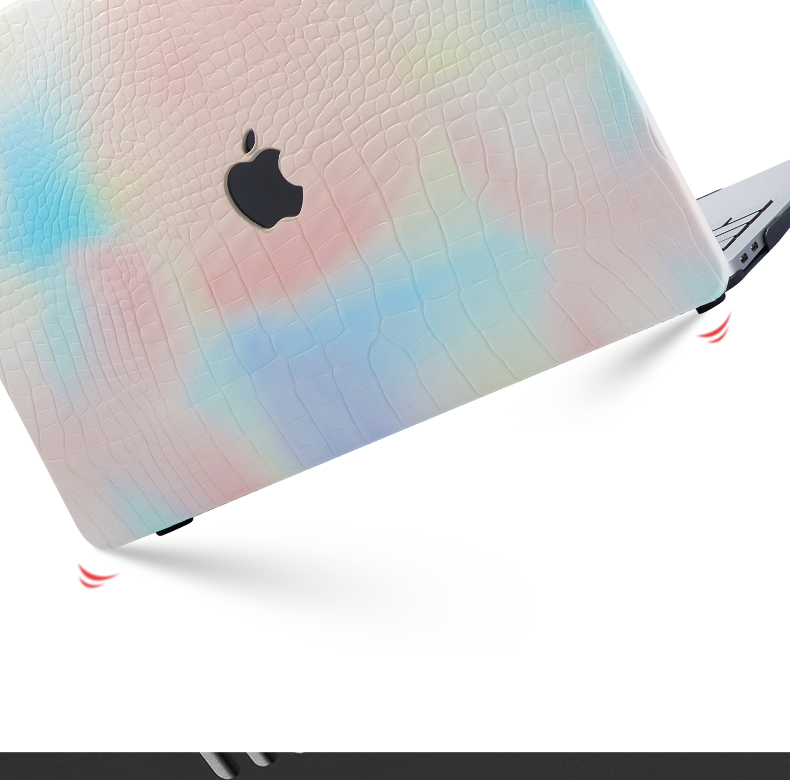 macbook13インチ保護ケース虹色クロコダイル柄 カバーMacBook Pro 16おしゃれ14インチ