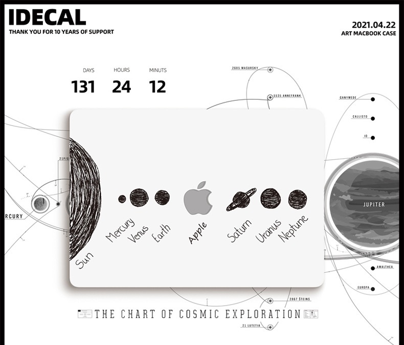 14インチMacBook Pro 2021カバー太陽系ハードケース シンプルMacBook Air/Pro 13インチ保護ケース放熱設計