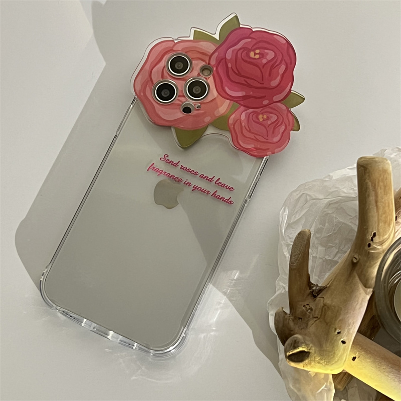 花11透明ソフトケースxr耐衝撃xsmax女子ソフトシリコンiphoneX個性的スマホケース可愛いバラ