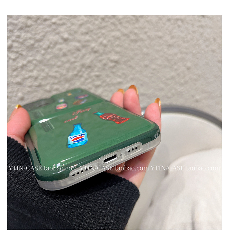 スマホケース耐衝撃xsmax冷蔵庫 緑色かわいいレトロおしゃれiPhone 13 Pro Maxカバー男女ペア
