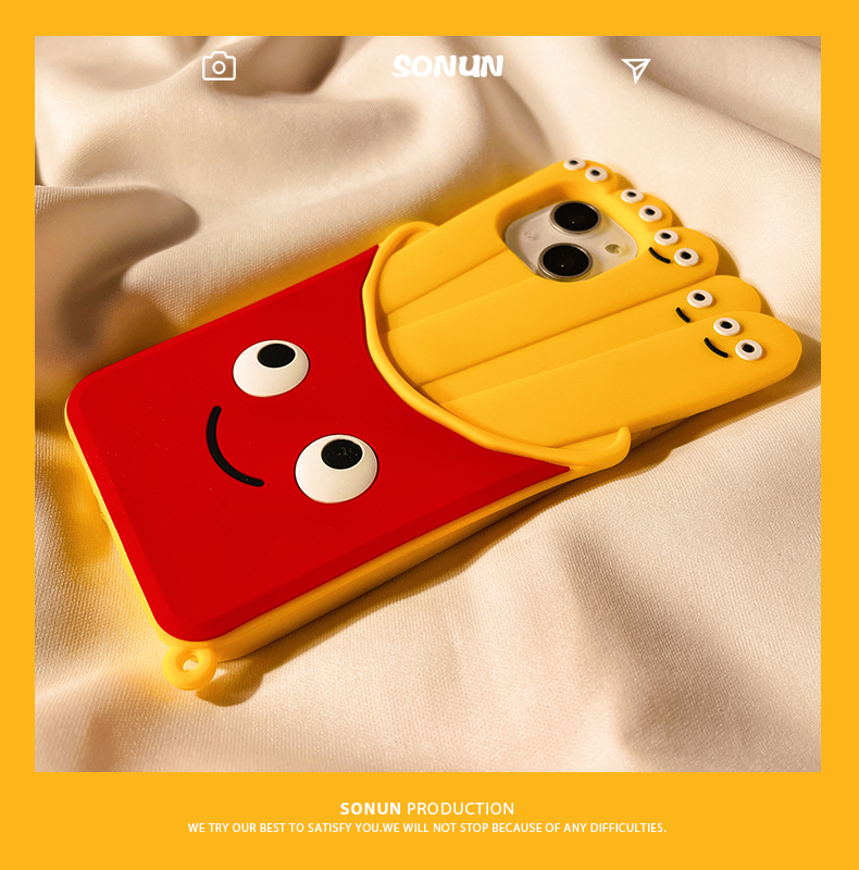 アイフォン14promax/13proケース黄色ソフトシリコン男女ペアiphone13立体カバー