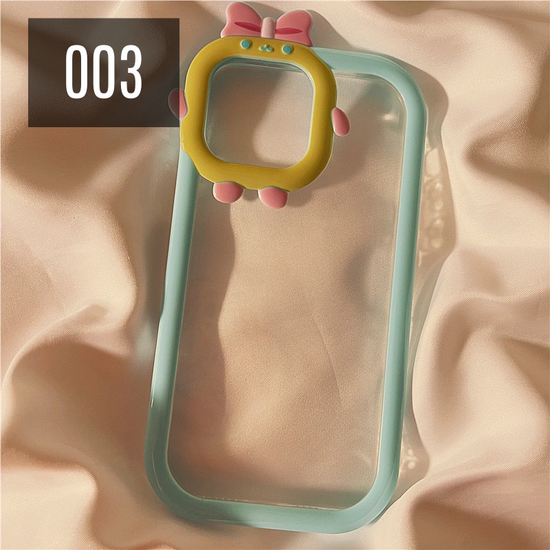 キャンディ色iPhone 14 Proケース透明カラフル小怪獣スマホケース