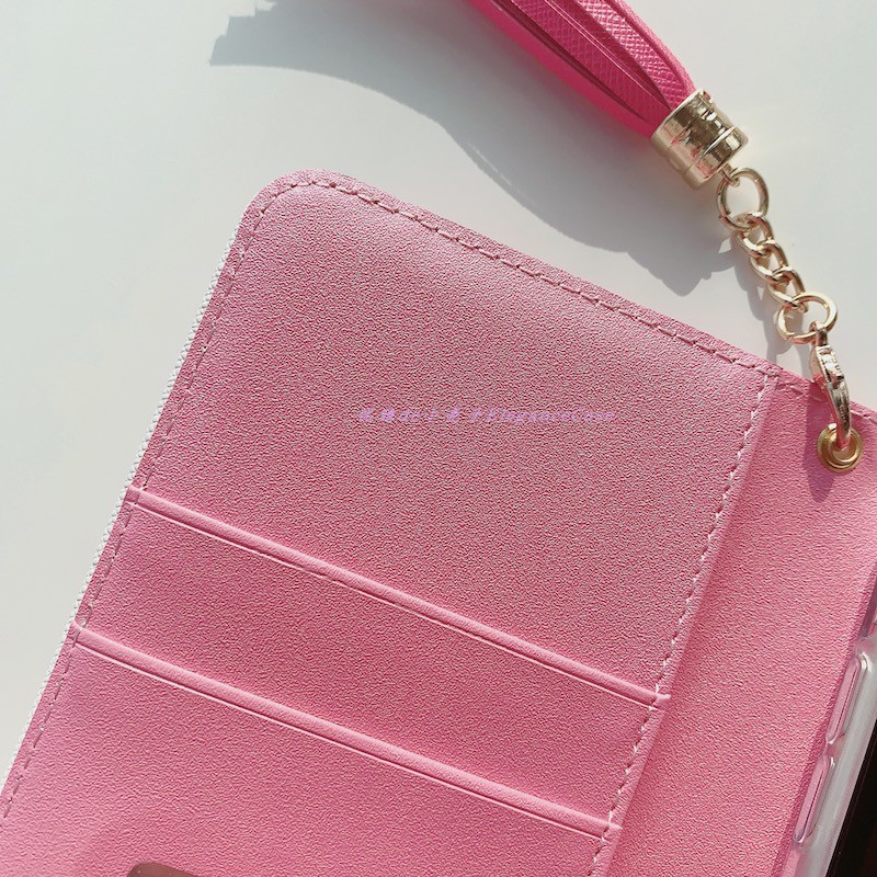 iPhone11手帳カバー ピンク色バラ色カード収納レディース本革スタンド機能