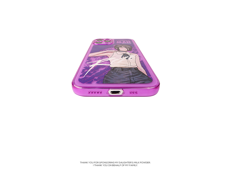 レゼiphone12/14plus/13pro薄型ケース黒髪美女 爆弾の悪魔パープルiPhone 14 Pro Maxケース キャラクター紫色