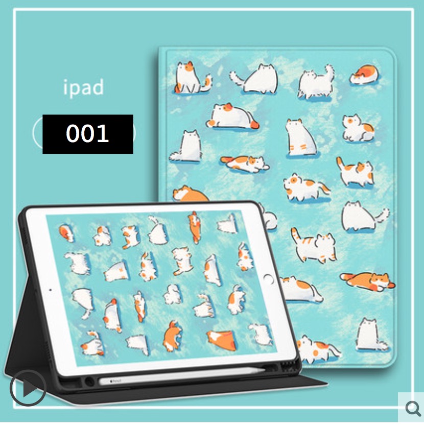 可愛いアイパッド ケース猫ねこ柄ipad 第9世代ペン収納ケース air2黄色イエロー鴨ネコ犬2022 Air4 第8世代 手帳型ipad