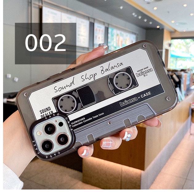 テープ磁気録音アイフォン14 Pro Max/14/13pro maxソフトケースxシリコン透明xr男性xs女性かわいい磁気テープ デザイン