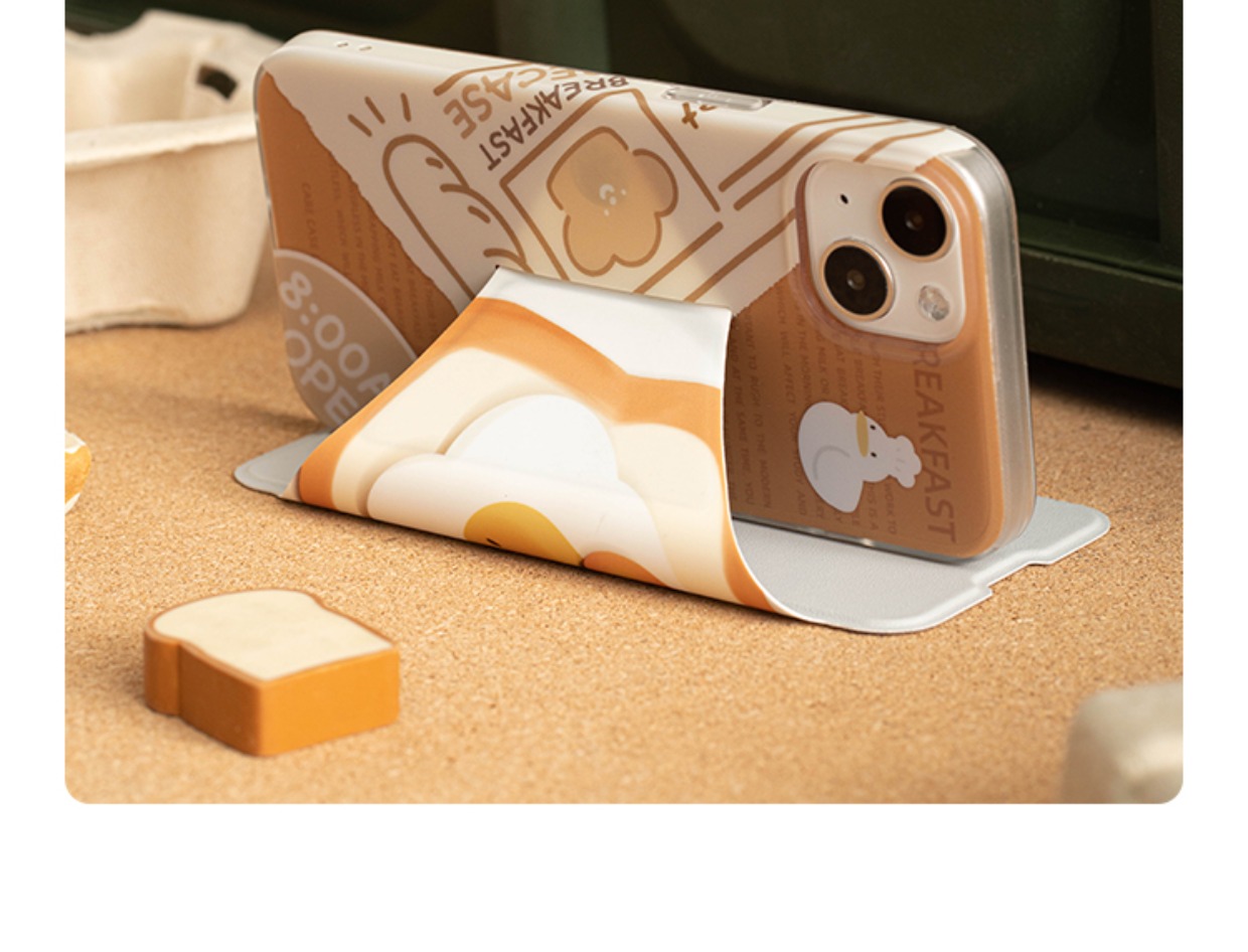 パン可愛い手帳型ケースiPhone 14 Pro食品プリント手帳クロワッサンケース スタンド機能アイフォンケース