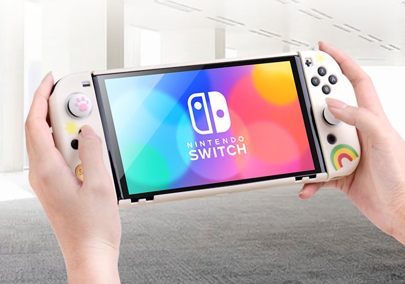 switcholedケースくまソフトシリコンNintendo Switch 有機EL ケース うさぎスイッチ耐衝撃