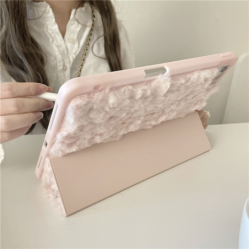 冬向けもふもふタブレットケースipadケース10.9 10.2インチ可愛い女子ふわふわ