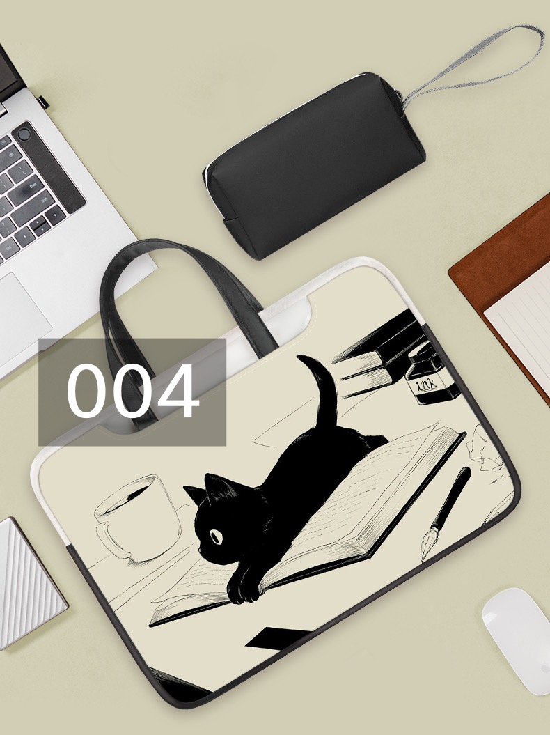 可愛い黒猫タブレット入れバッグインmacbook マックかわいいMacBookバッグMacBookケース