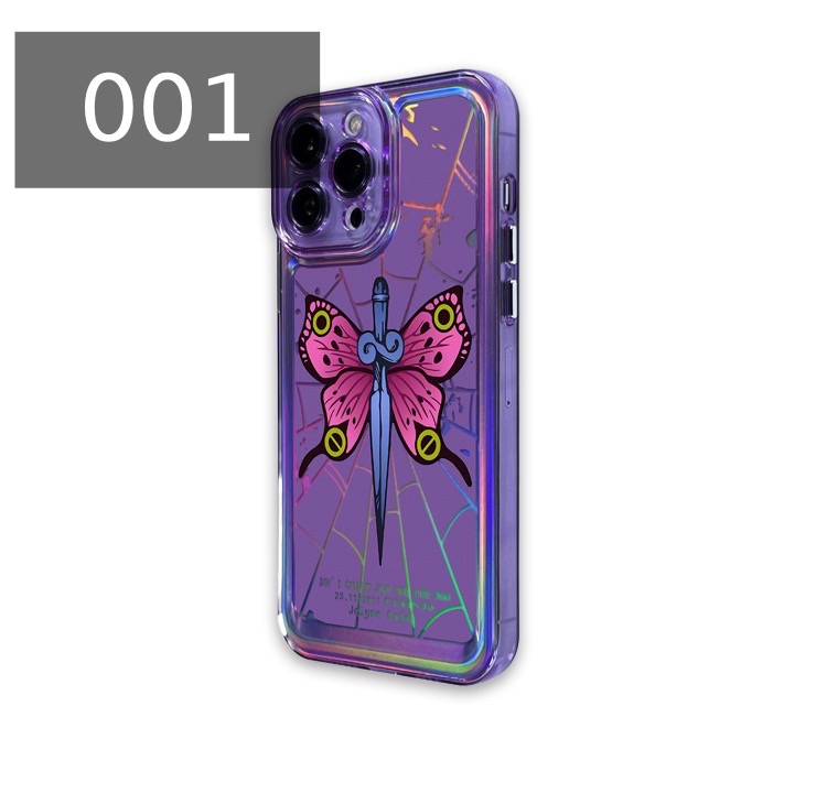 スマホケース綺麗ジョリーン ジョジョ アイフォン14promaxケース紫色パープル半透明