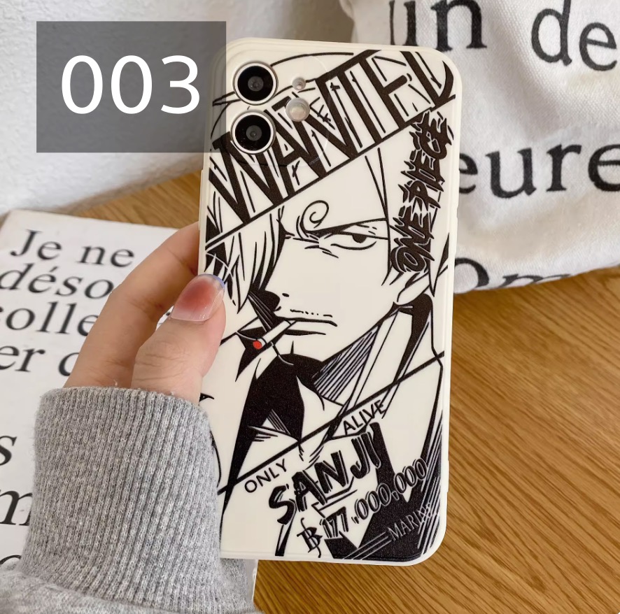 モンキー・D・ルフィ漫画アイフォン11promaxiPhone12proロロノア・ゾロ ソフトシリコンiPhone 14 Pro/13miniカバー耐衝撃se3サンジ トニートニー・チョッパー14スマホケース白い黒い