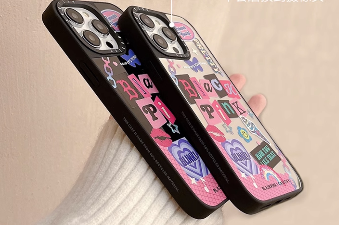 リサ鏡面ケースグループiPhone14/15スマホケースBLACKPINK グッズ ガラスケース ファングッズ