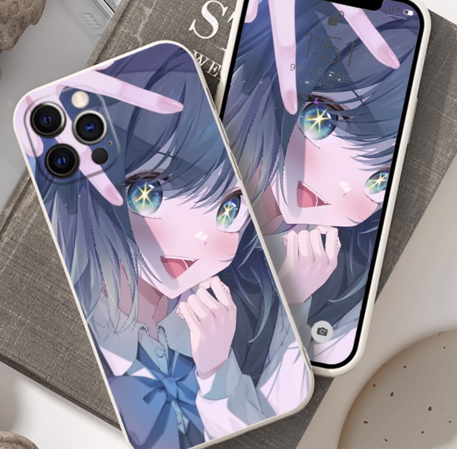 【推しの子】黒川あかね可愛いiPhone 15 Proケース キャラクター青髪の美少女iPhone 15 Pro Max/14xsmax