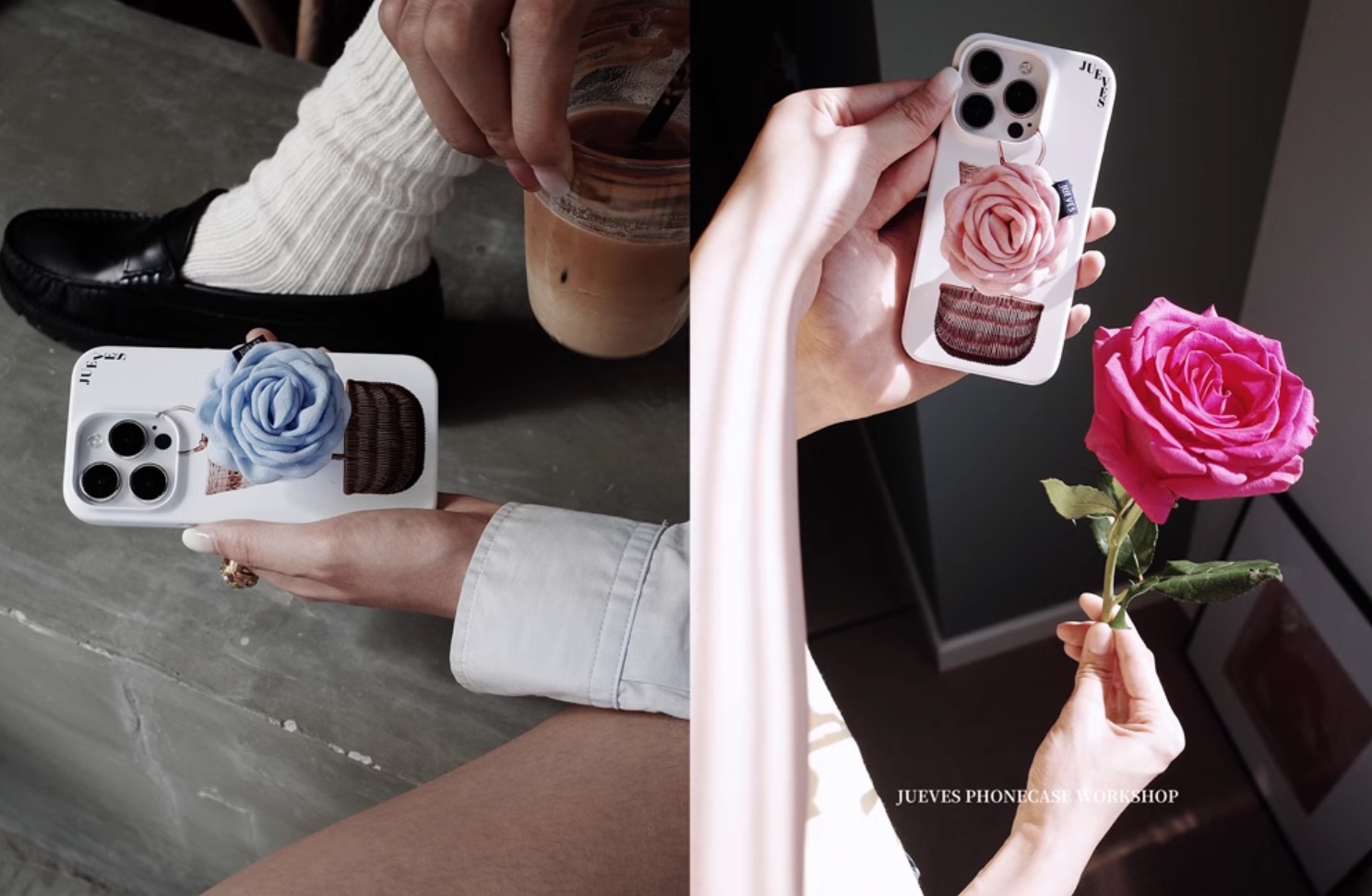 スマホリングお花 背面 落下防止スマホスタンド薔薇ローズ指に通すフラワーかわいいファッションおしゃれスマホグリップ