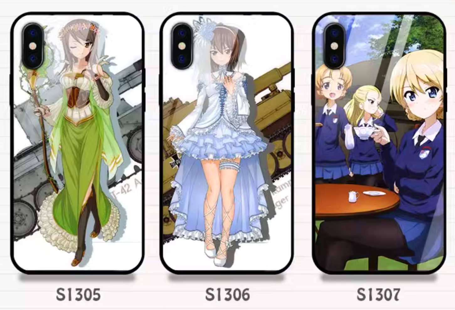 西住みほ可愛いiPhone 15 Proケース15/14promax/14proキャラクターガラスケース