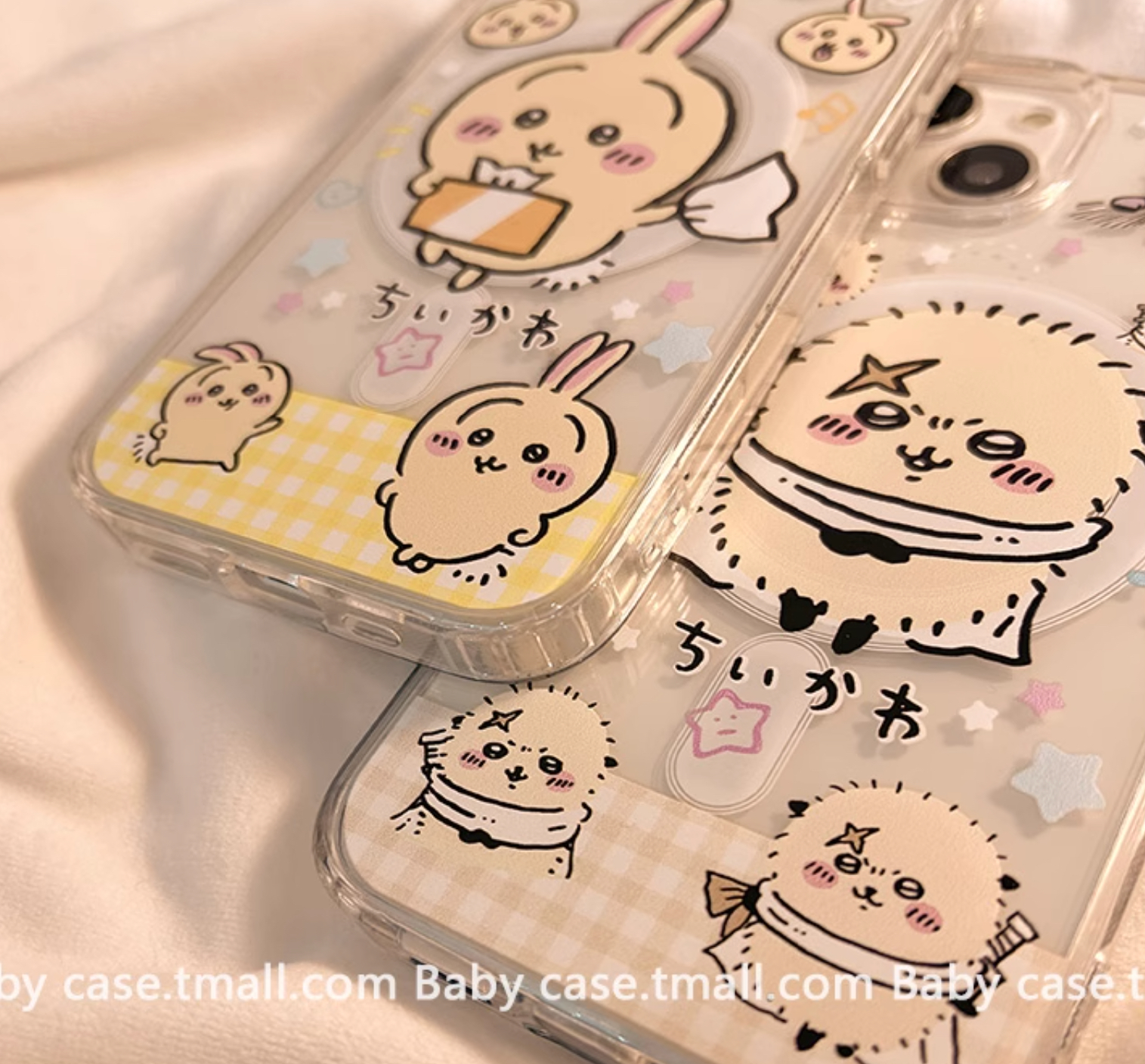 スタンド付きスマホスタンドちいかわ なんか小さくてかわいいやつiphone14/13アニメ漫画15女性16promax/14pmクリアケース12ハチワレ