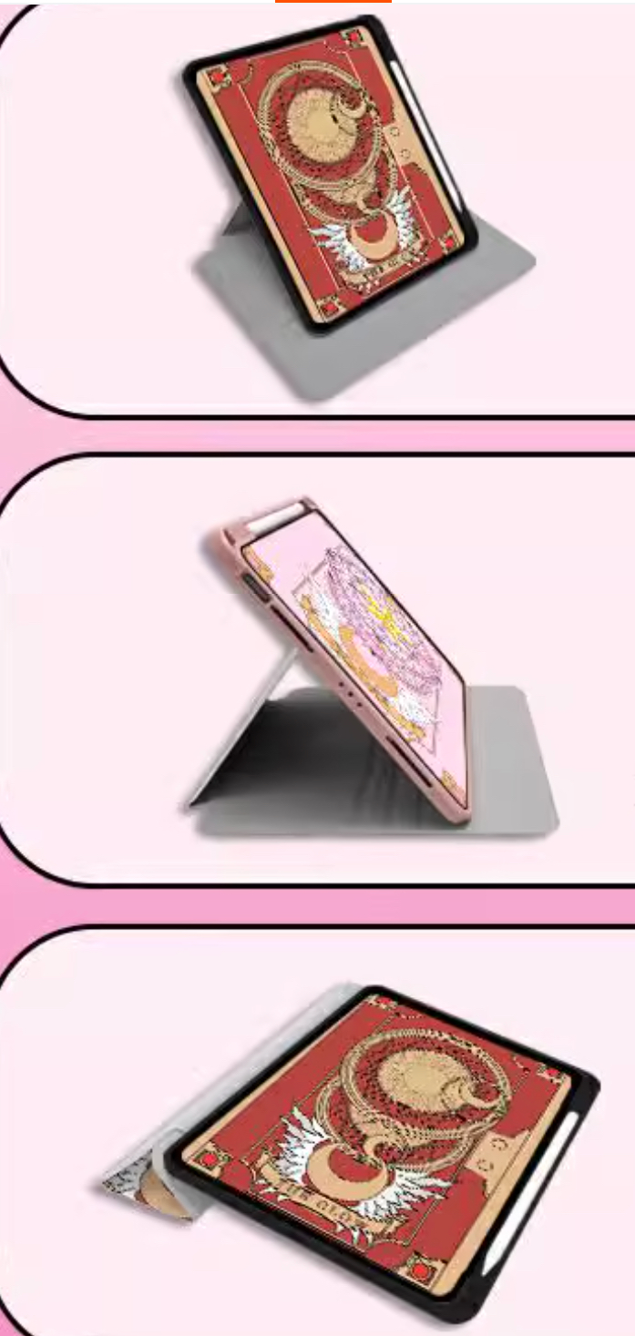 720°回転できるアイパッドケースipad9保護ケース魔法陣ipad10三つ折りタブレットケースair5/4/3ハードケース