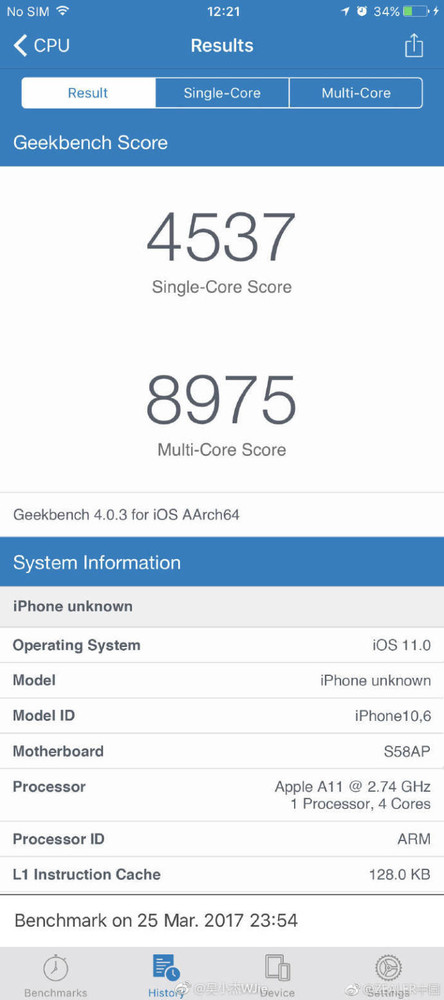 iPhone8(iPhone Edition)ベンチマークスコア公開！処理能力はすごい！
