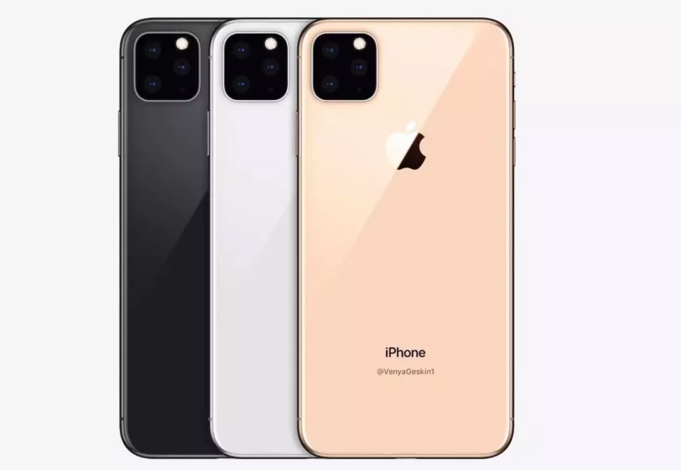 iPhone XIのデザイン画像はこんな感じ：カメラの存在感が強い。